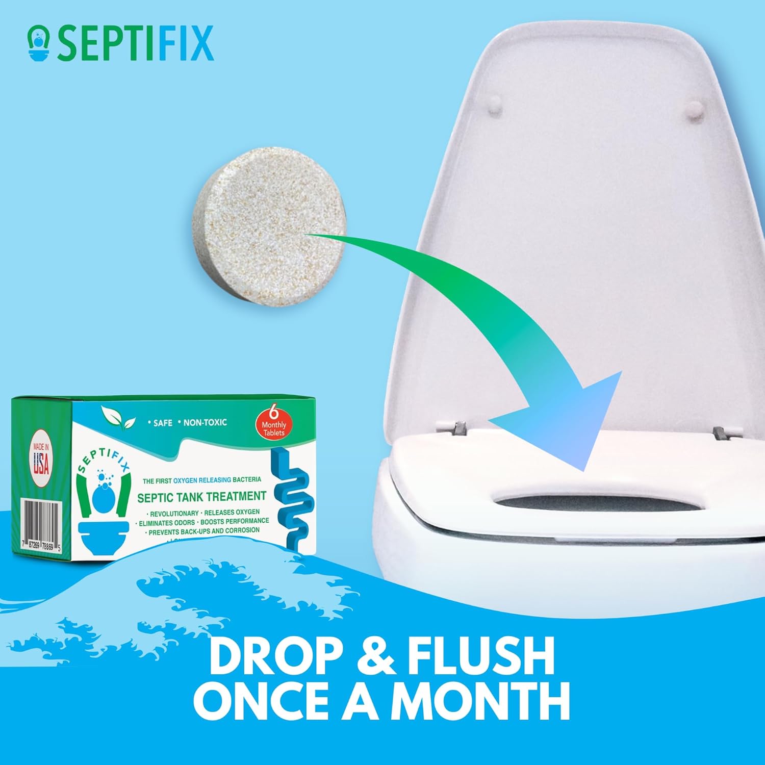 Check out Septifix tablets. They release oxygen to clean your septic tank and stop odors fast.
