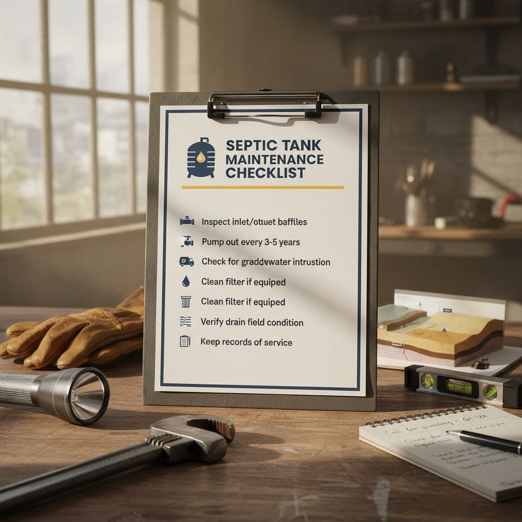 Septic Tank Maintenance Checklist