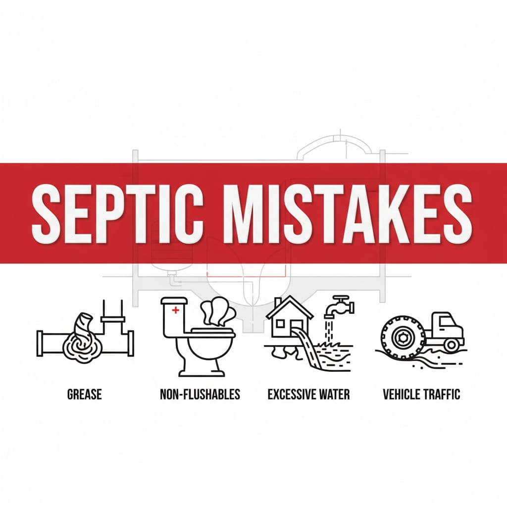 Mistakes that can make septic treatment