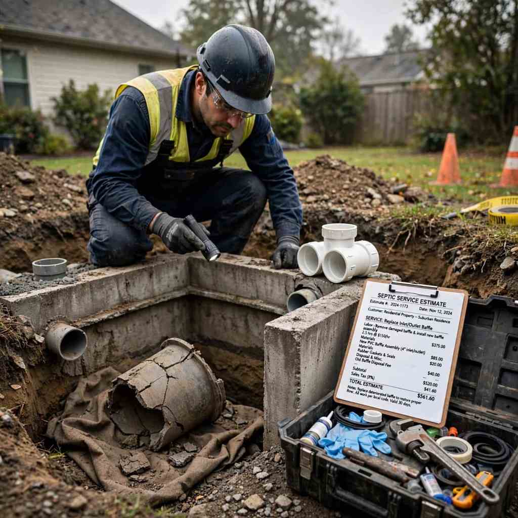 Septic Tank Baffle Replacement Cost